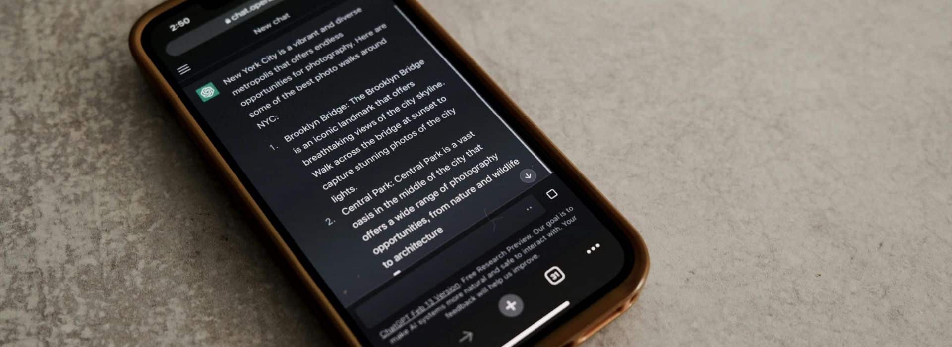 interface de recherche conversationnelle utilisée pour le référencement ChatGPT